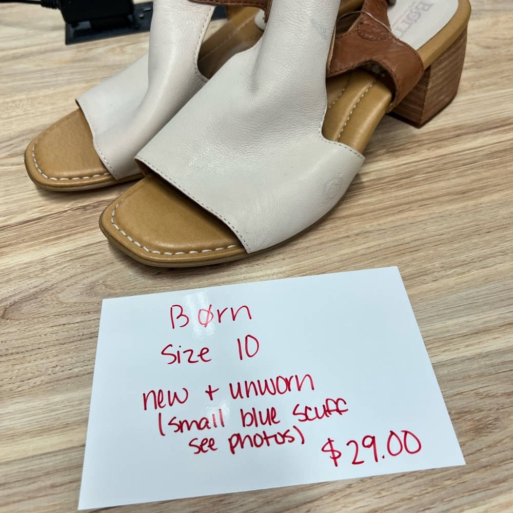 Born Women's Cream and Brown Sandals